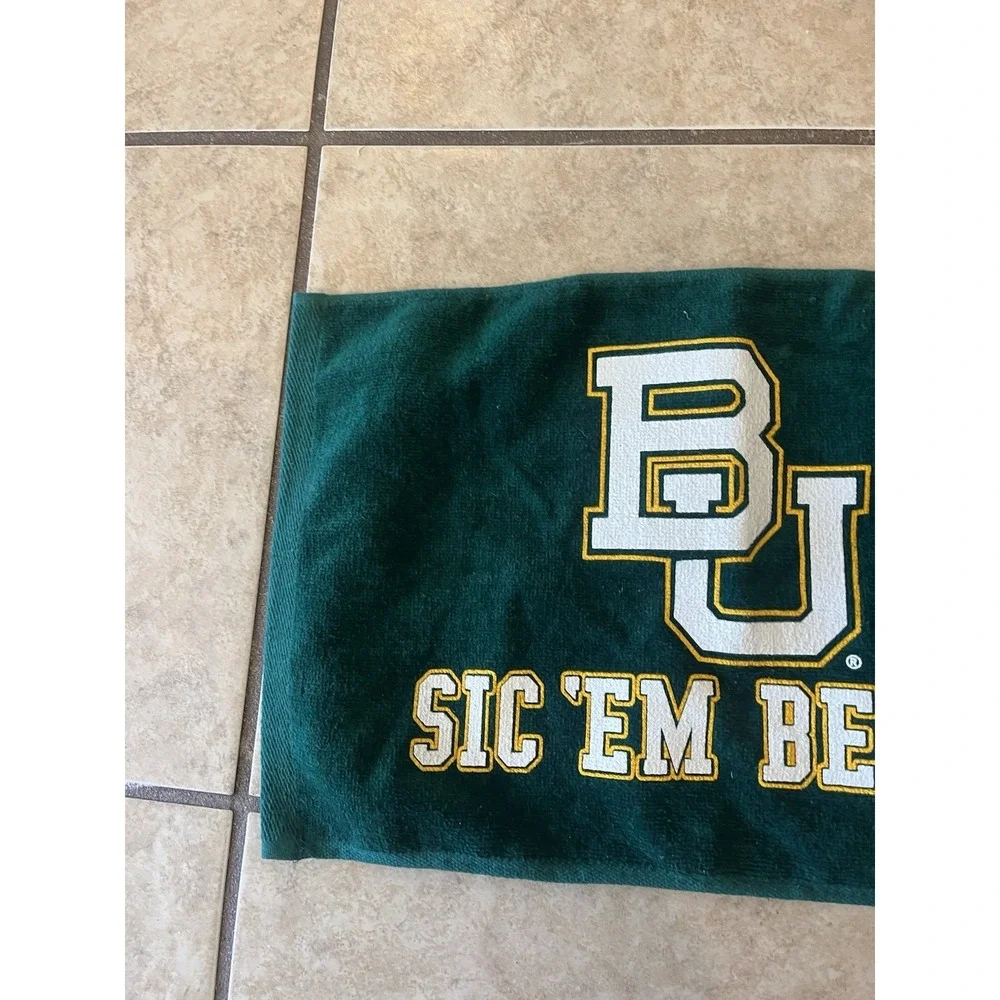 BU Baylor University Golf Caddy Towel Green Sic 'Em Bears Pro Towel Cotton 17x10